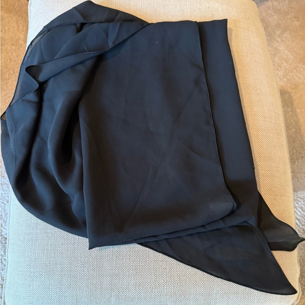 La Palapa Women’s Bathing Suit Cover Up Sheer Elegant Black Wrap - Picture 5 of 7